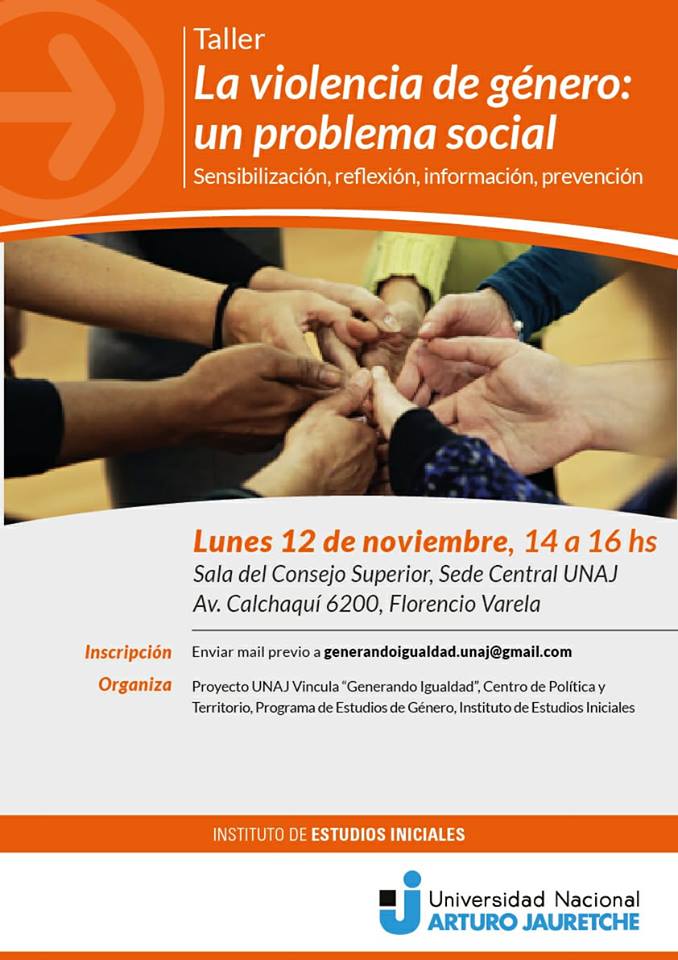 Taller de sensibilización ciudadana: “La violencia de género, un problema social”, a cargo de Luciana Pérez (12 de noviembre de 2019)