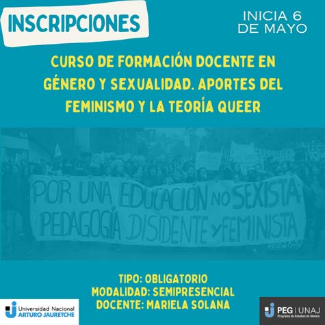 Curso de Formación Docente en Género y Sexualidad: Aportes del Feminismo y la Teoría Queer